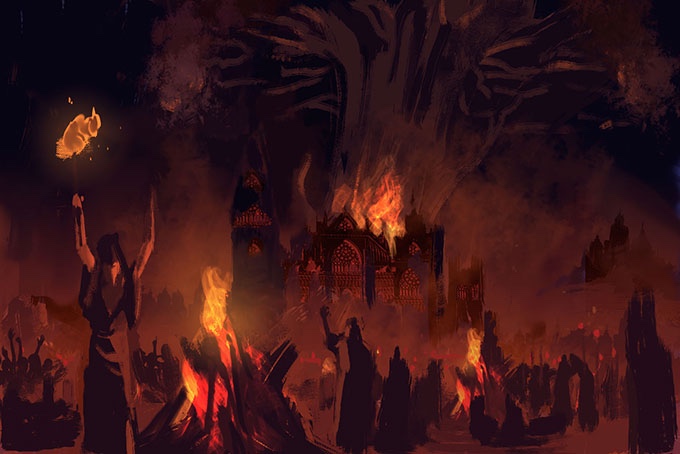 横版动作游戏《渎神》正在众筹，内容包含极端信仰与血腥猎奇要素