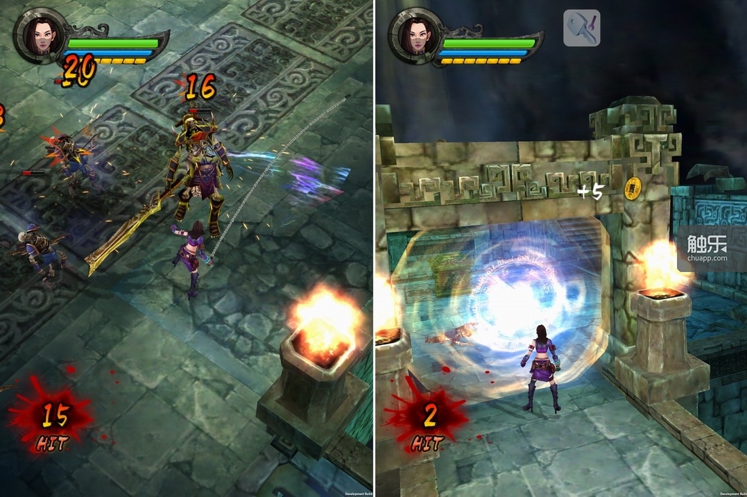 游戏采用UNITY 3D开发，打击感比较到位，还有骷髅兵的头盔被打掉等细节表现