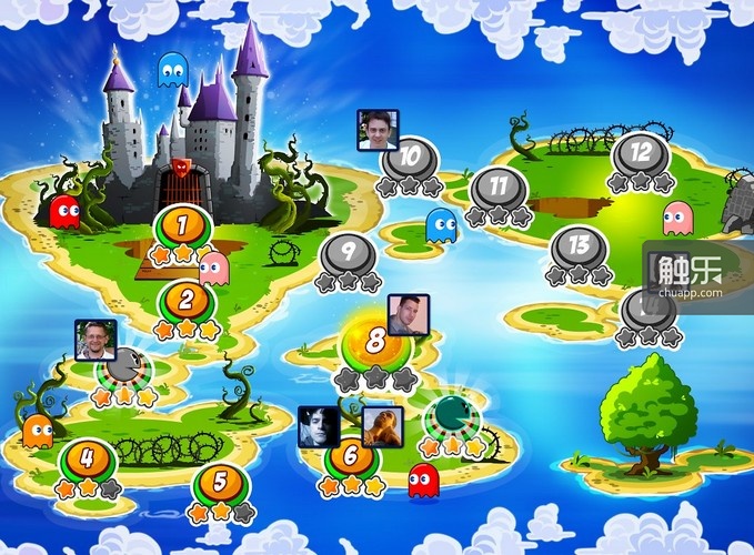 游戏总共包括六大世界，近百个关卡
