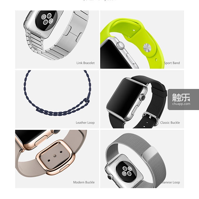 在蘋果的官方頁面上對(duì)Apple Watch的設(shè)計(jì)的介紹占大半內(nèi)容