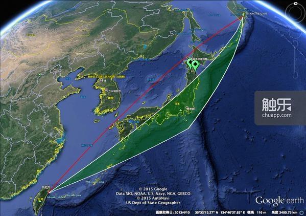 约日本时间14:00出现了南起台湾岛，北达堪察加半岛的巨型绿军控制场，相比之下前面的蓝军控制场就好似宇宙战舰大和号面前的一艘小舢板；从地图上都能看出明显的地球曲率了
