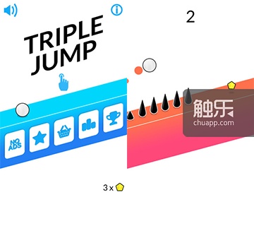 《Triple Jump》的界面十分簡(jiǎn)潔