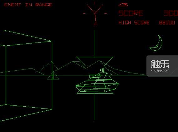 这就是雅达利在1980年发行的街机游戏《Battlezone》
