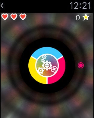 watchOS 2上的接球游戲《Twisty Color》