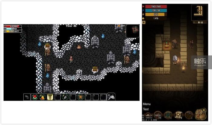 左为《魔法洞穴2》，右为《贪婪洞窟》，两者在玩法和细节上的相似超出了借鉴的范畴