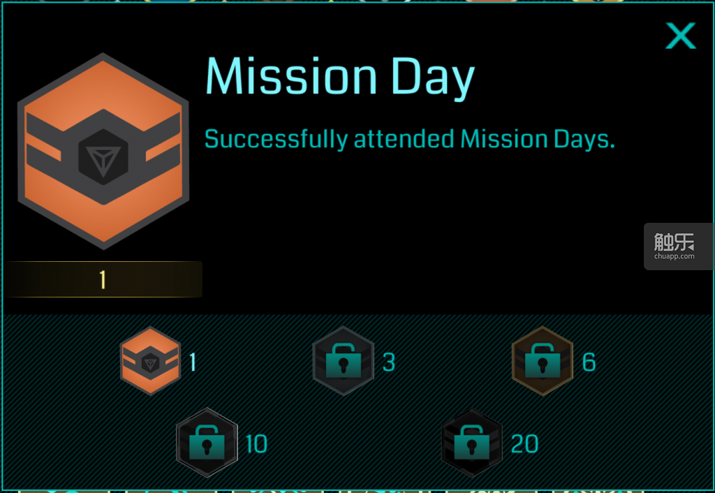 Mission Day的成就牌