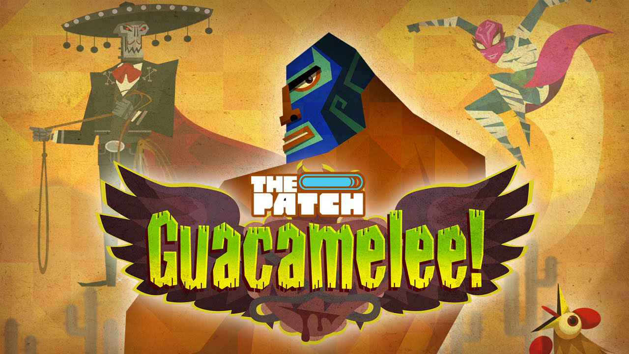 《Guacamelee》统一的剪纸风格，字体边缘也像剪出来的