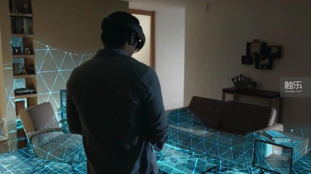 使用HoloLens前需要对房间进行扫描