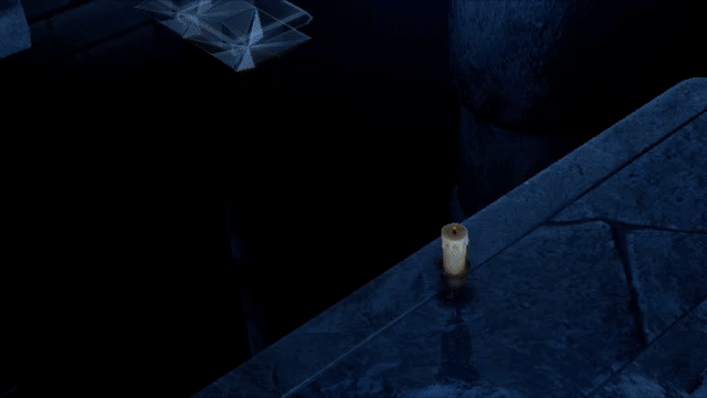在灯塔内部，某些地方点亮蜡烛可以产生一个发光的台阶